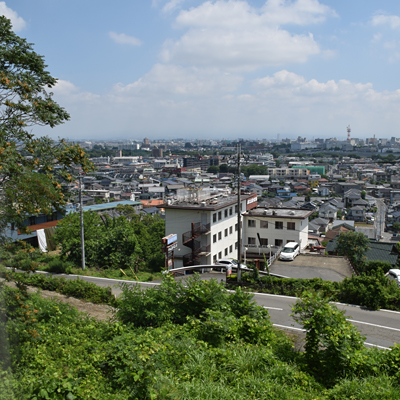 寮から見える高崎市街地